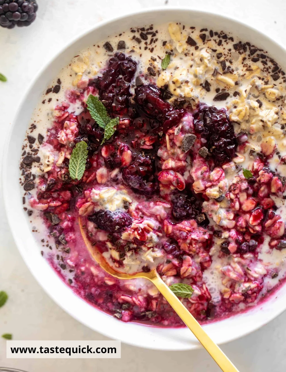 Blackberry Chip Overnight Oats