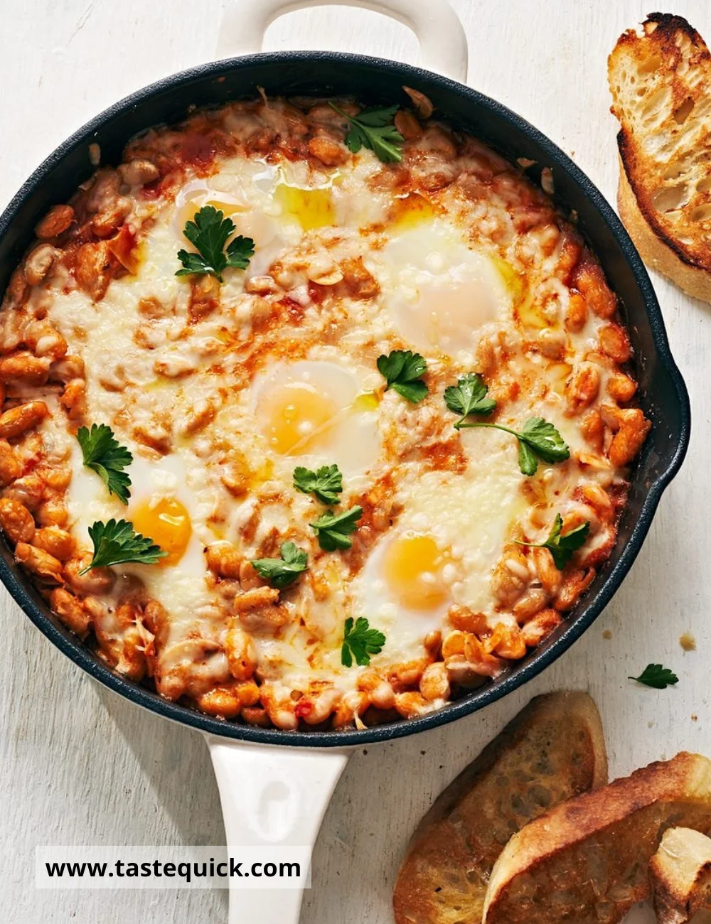 Cheesy White Bean Skillet
