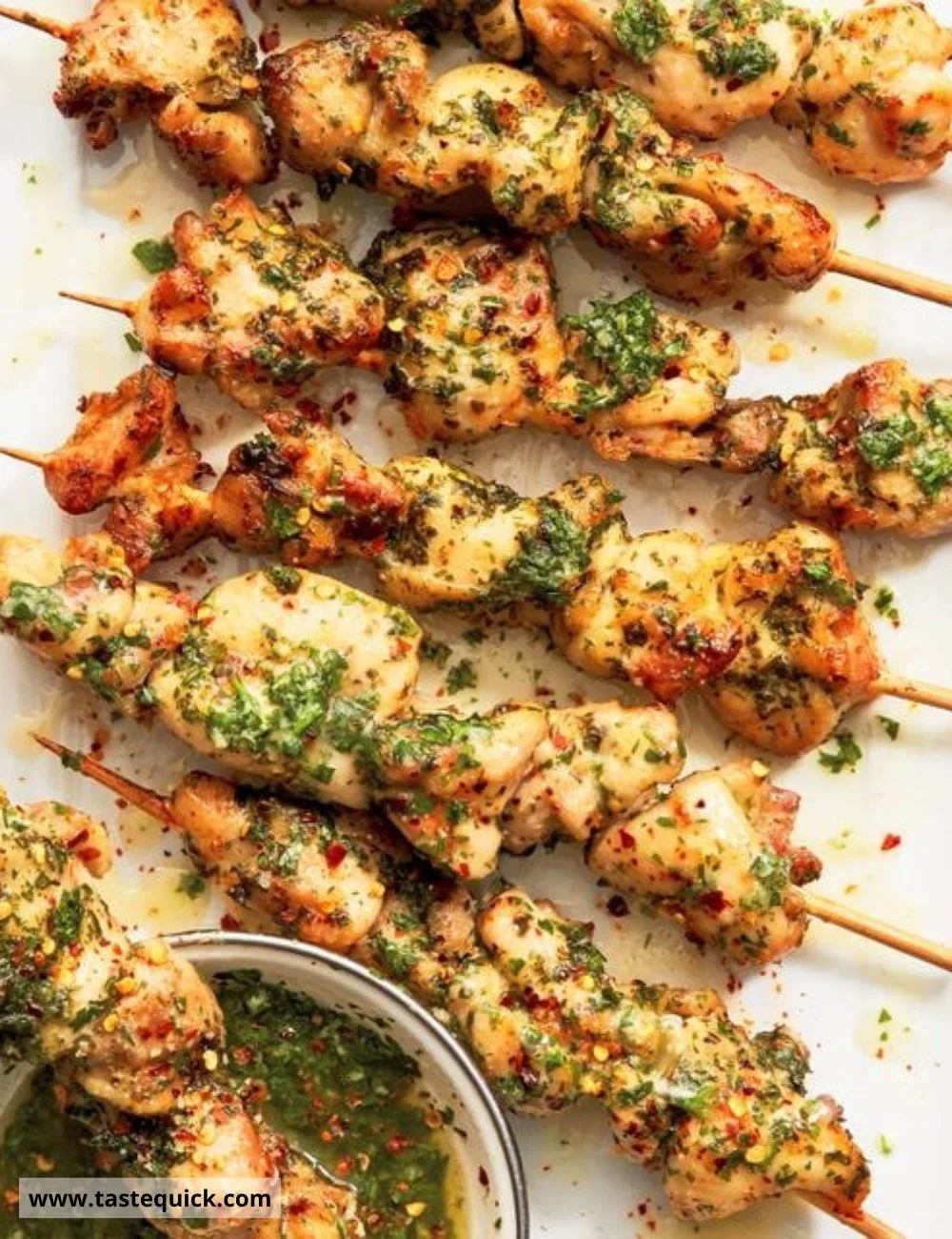 The Air Fryer Garlic-Parmesan Chicken Skewers