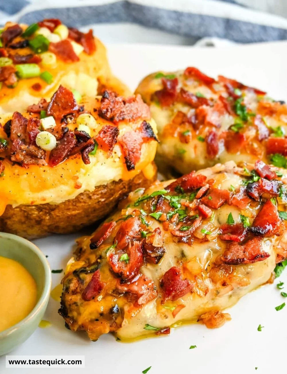 Cheesy Bacon Smothered Chicken