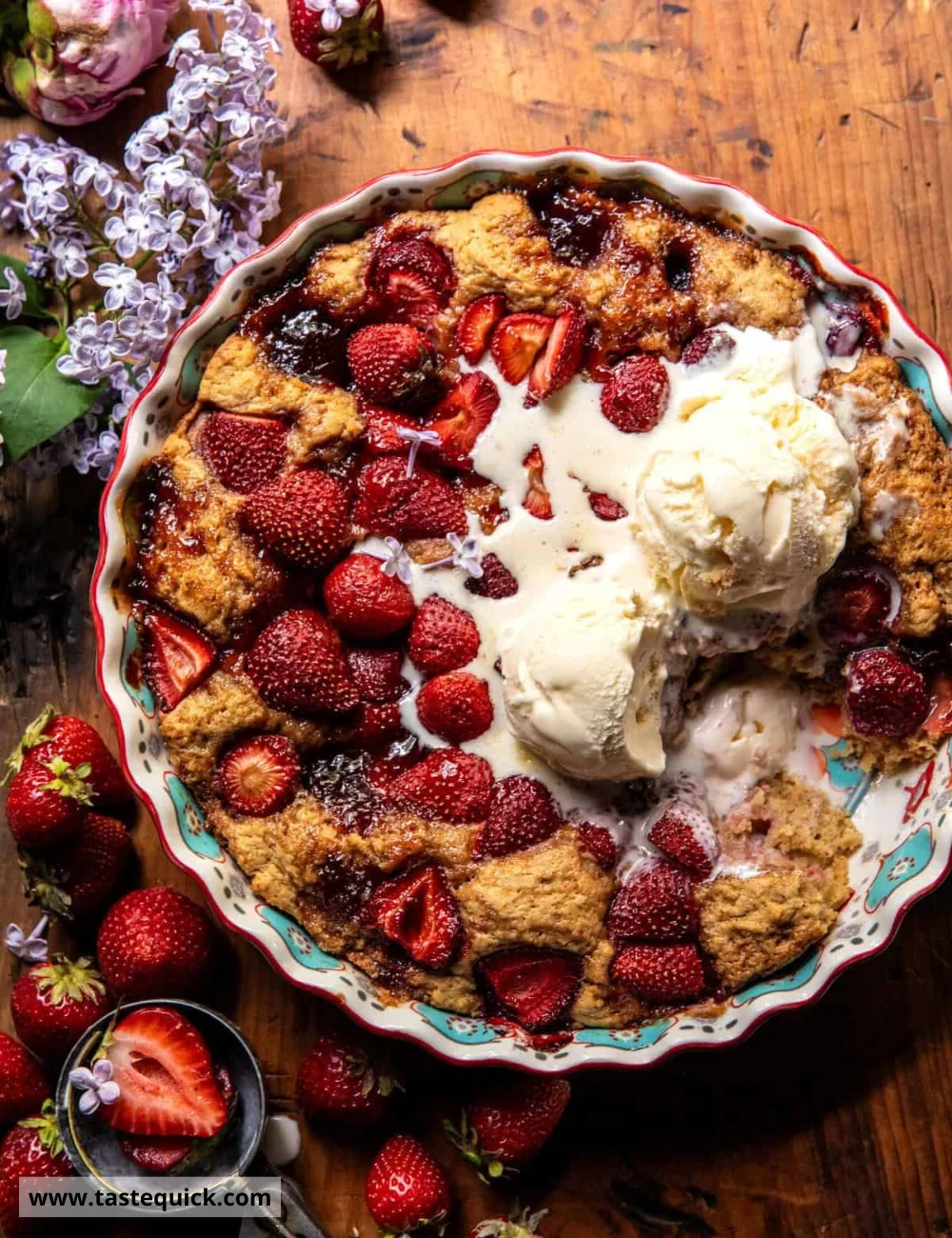 Easy Strawberry Spoon Cake