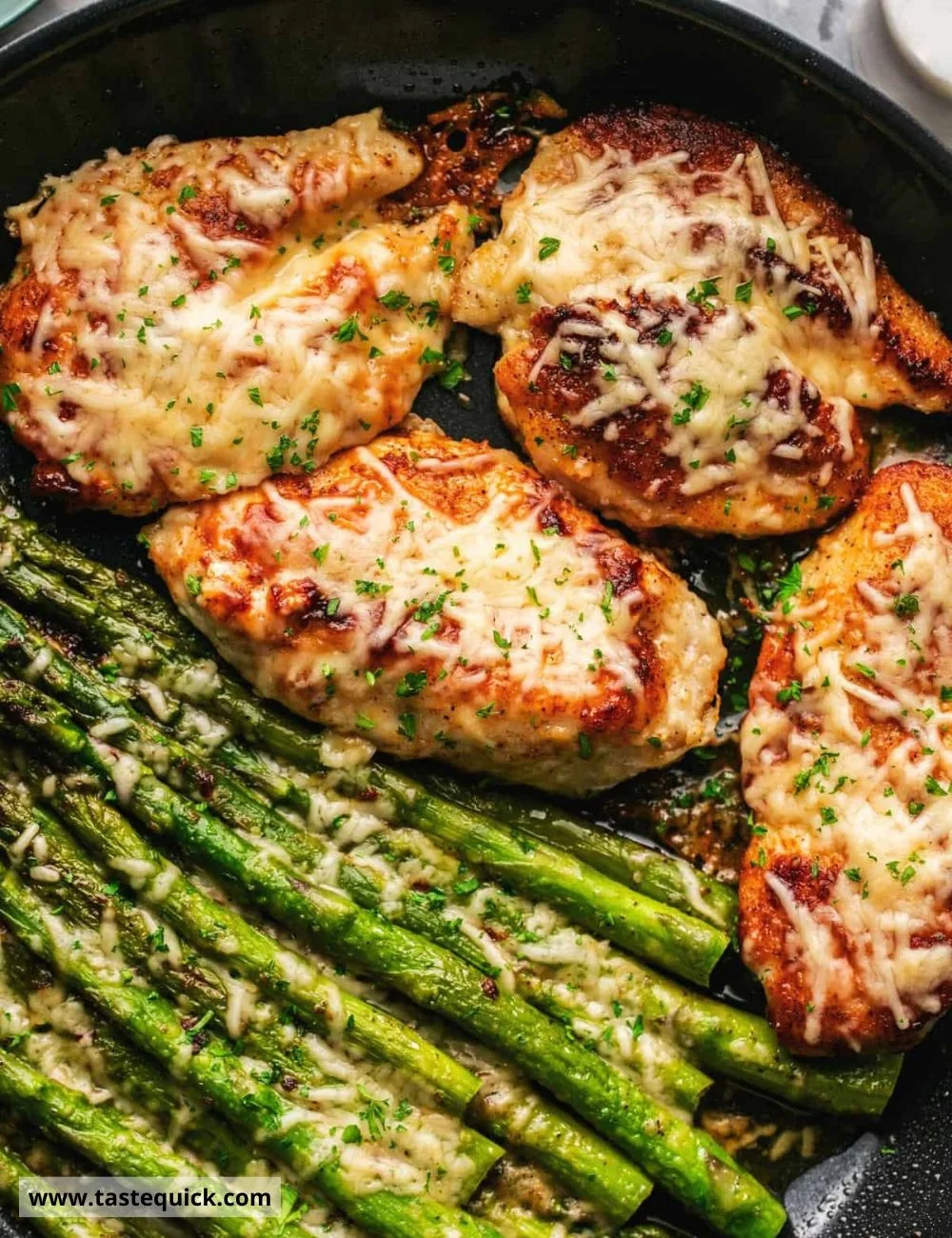 Garlic Parmesan Chicken & Asparagus