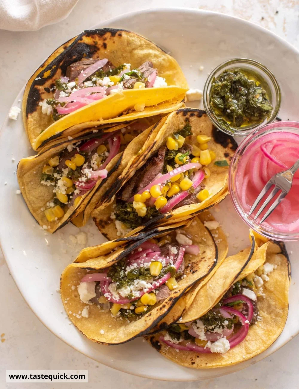Grilled Steak Tacos with Chimichurri