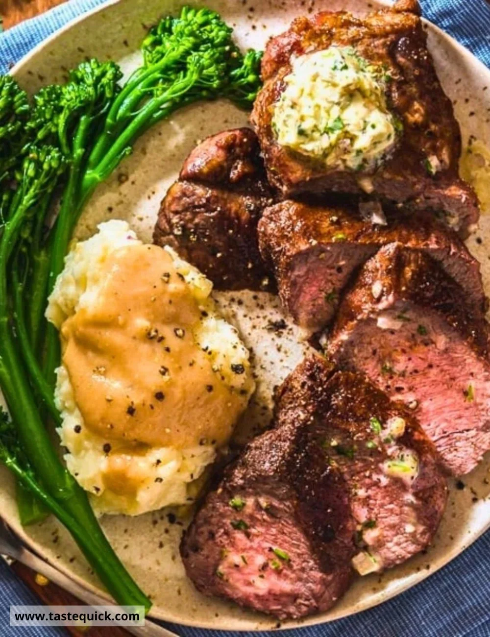 Grilled Steak with Compound Butter