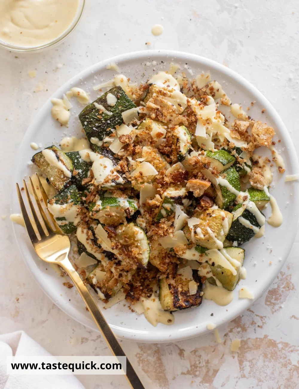 Grilled Zucchini Caesar