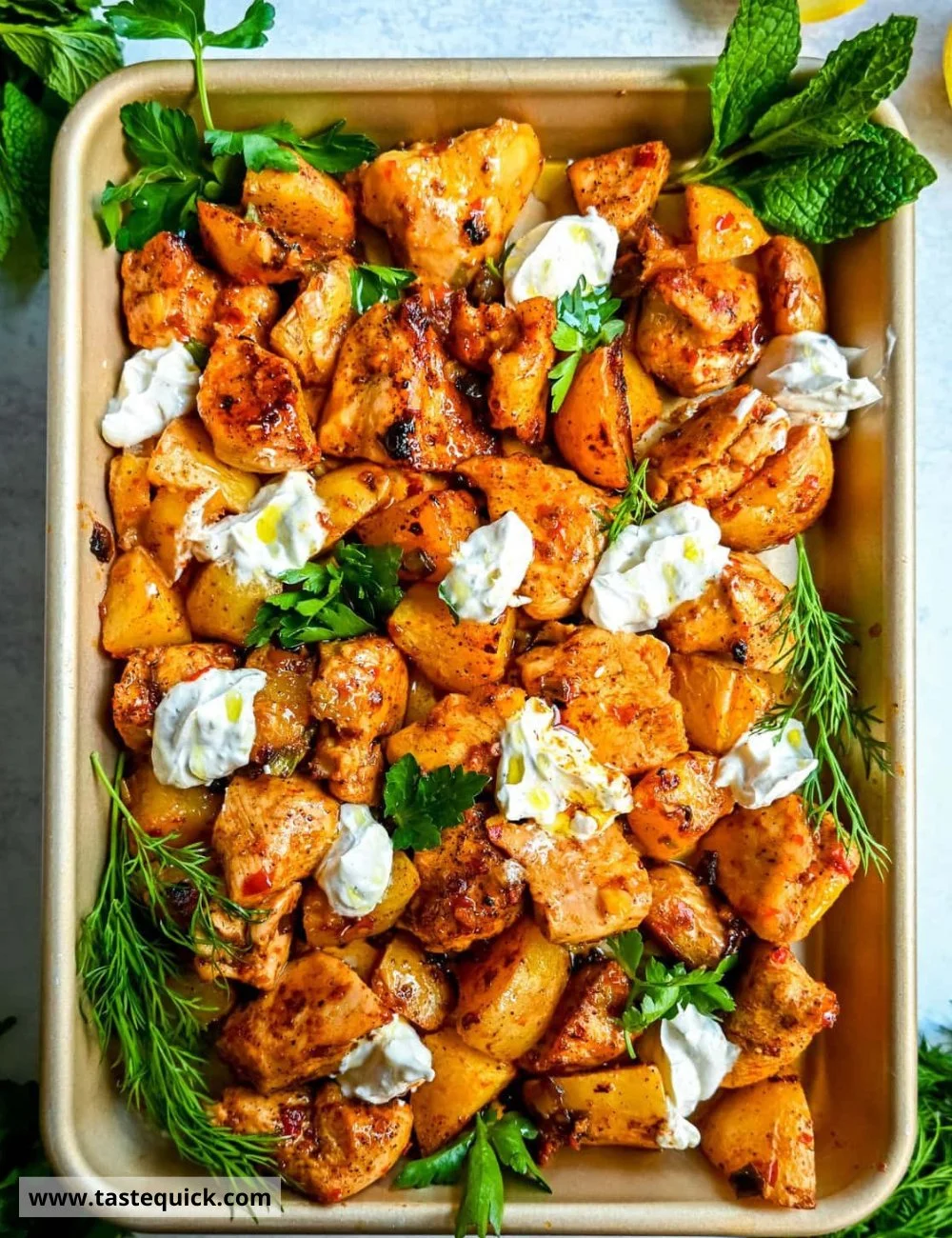 Harissa Chicken and Potatoes