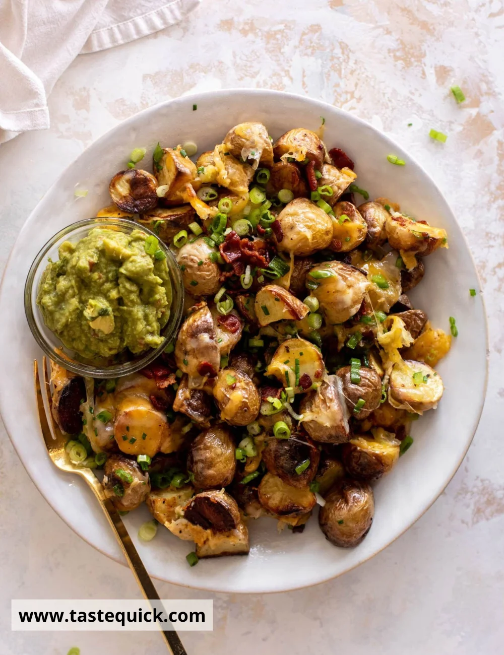 Loaded Grilled Potatoes with Guacamole