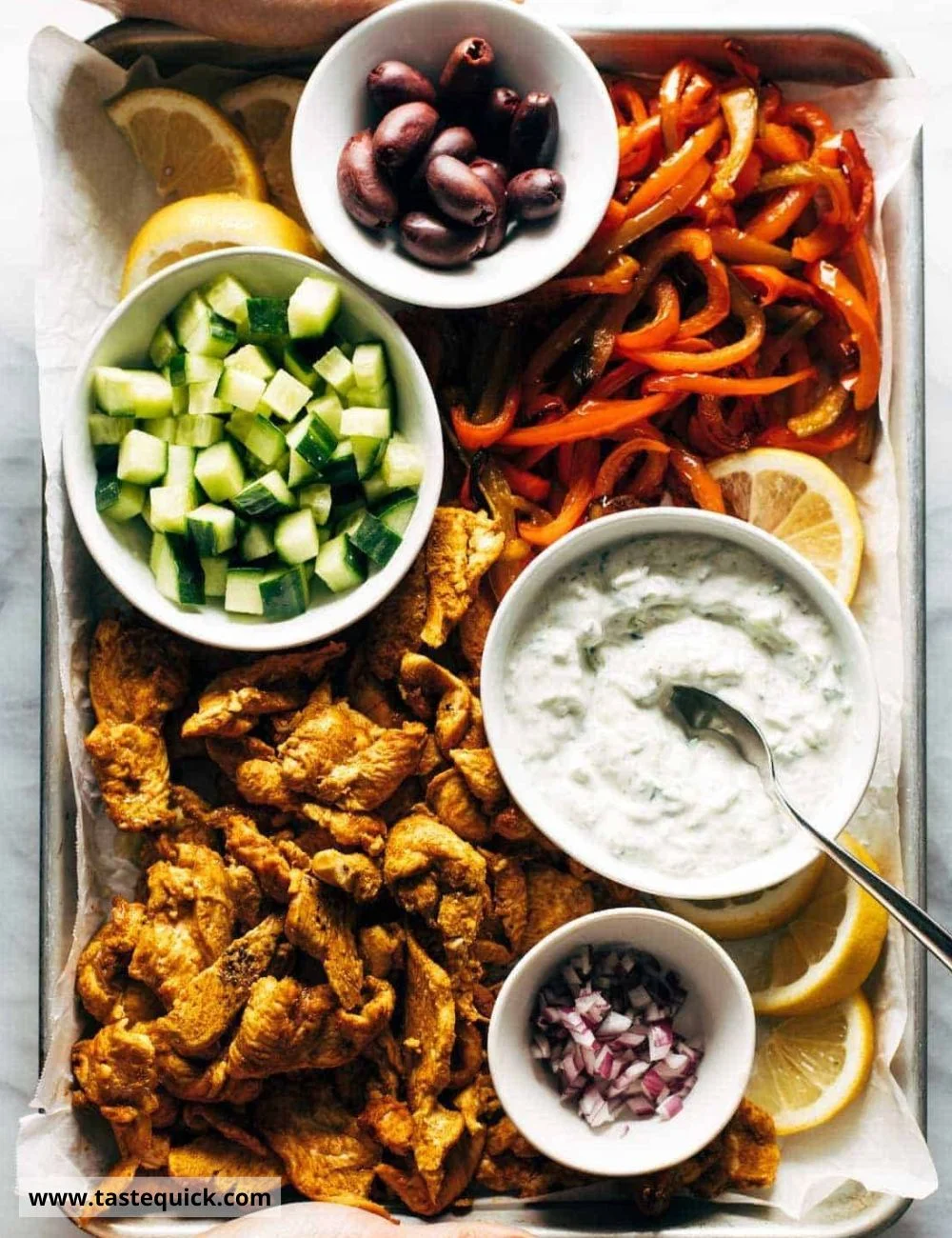 Sheet Pan Chicken Pitas