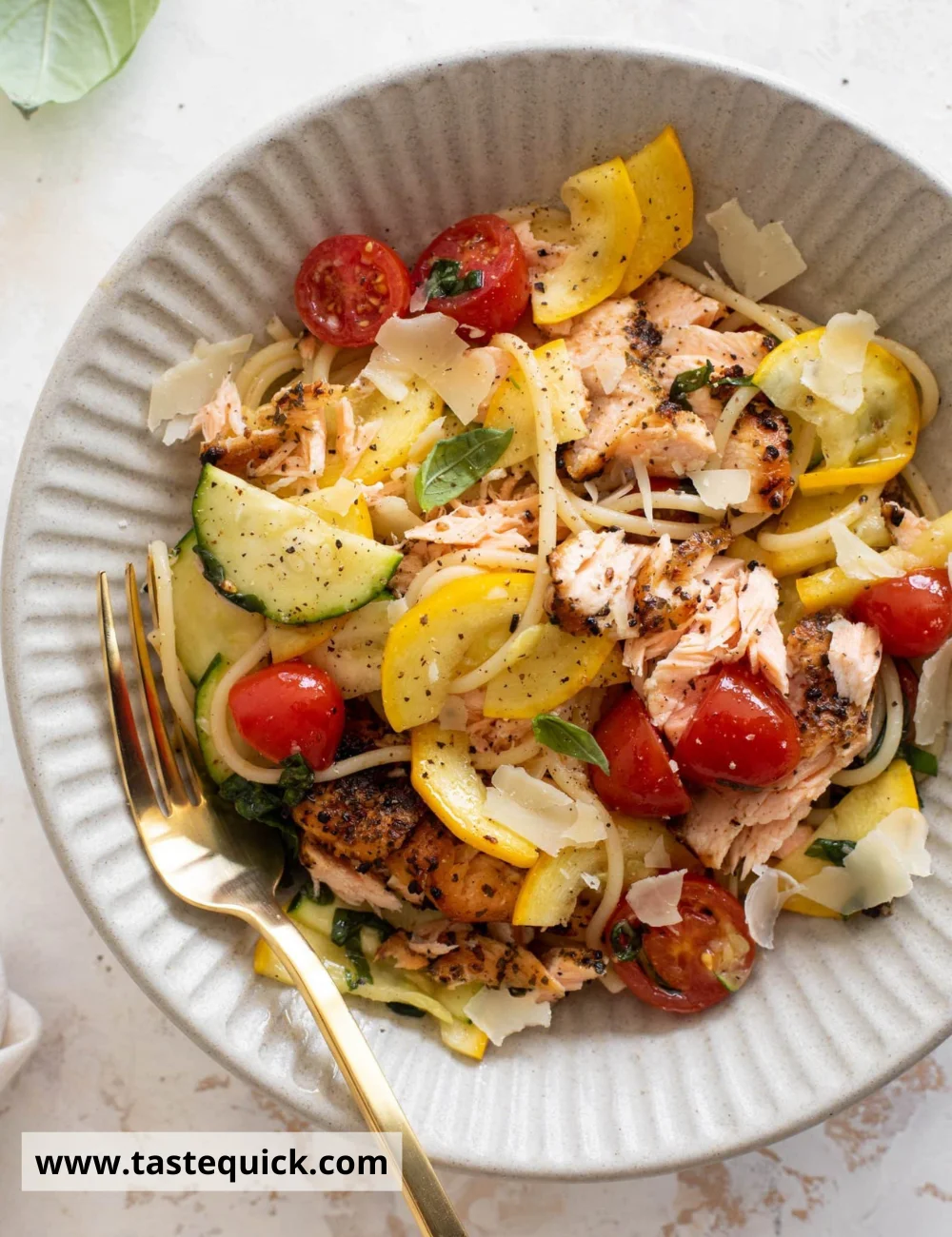 Summer Salmon Spaghetti