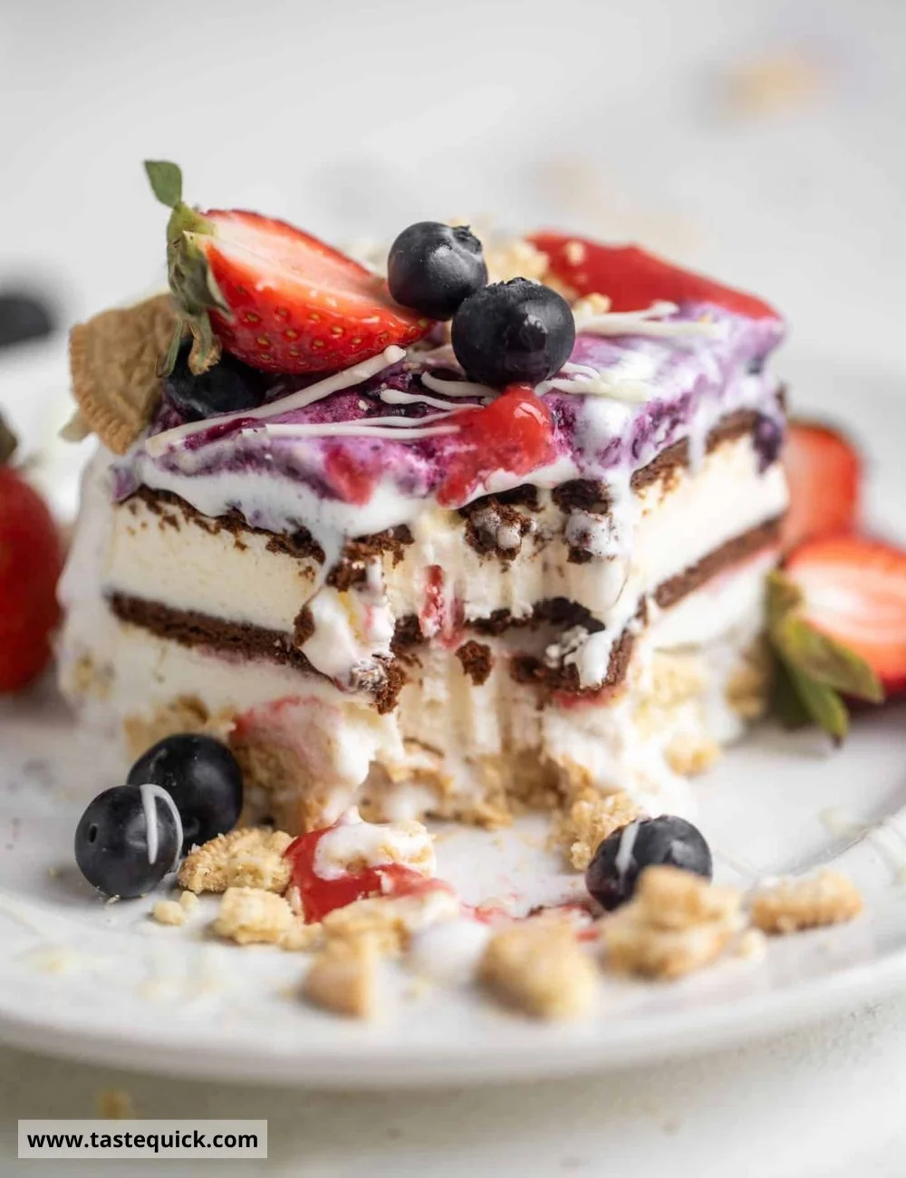 Triple Berry Ice Cream Cake