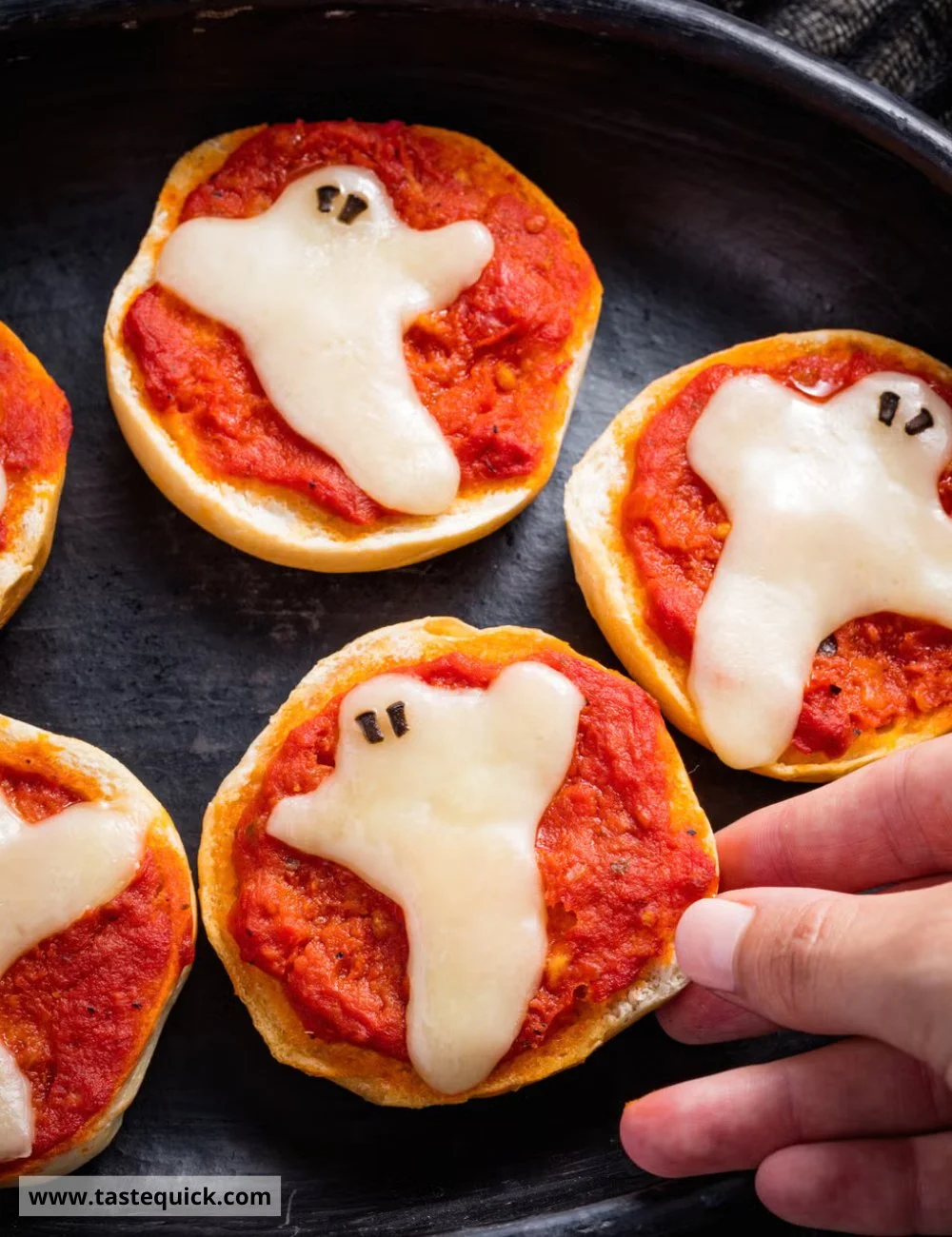Ghost Pizza Bagels
