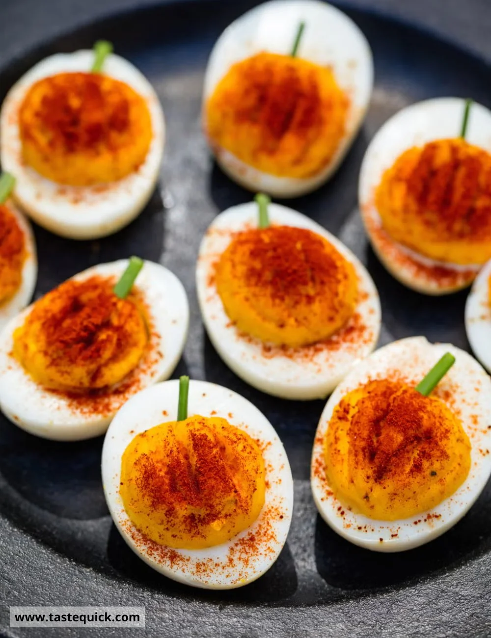 Pumpkin Deviled Eggs