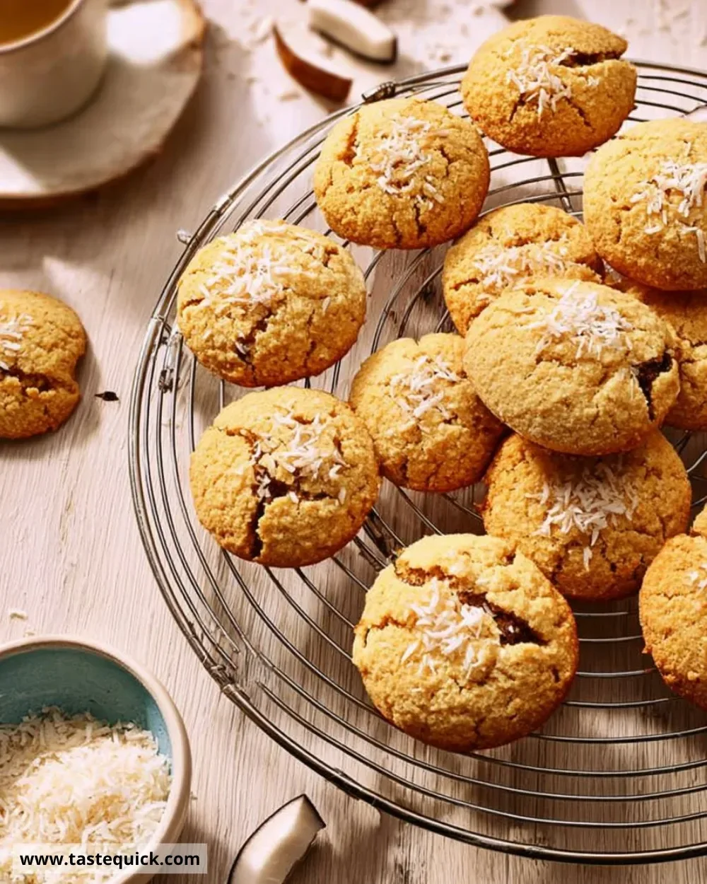 Plate of delicious homemade coconut flour cookies