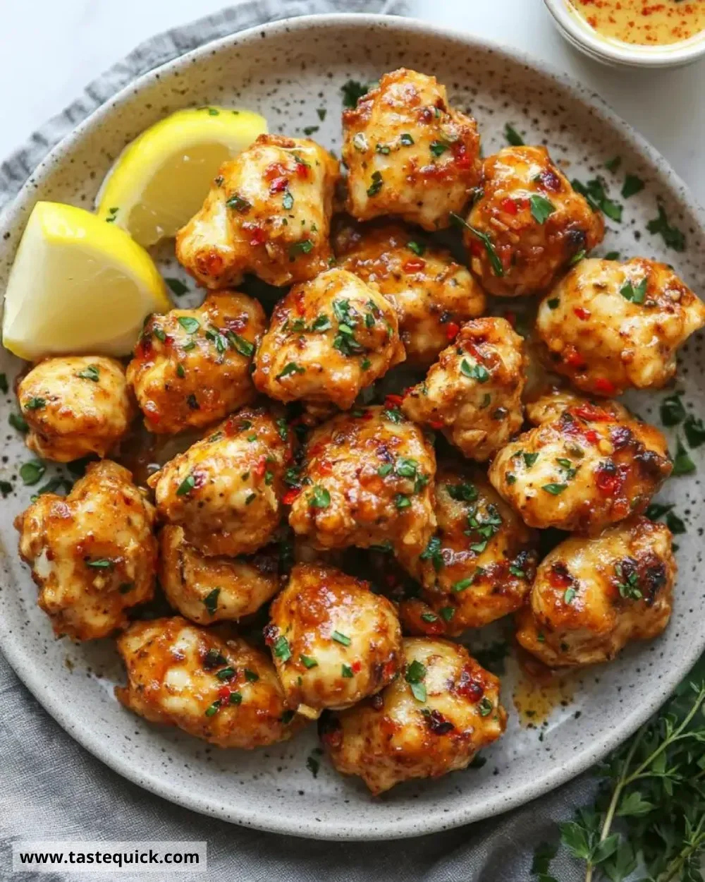 Delicious Cowboy Butter Chicken Bites served on a plate