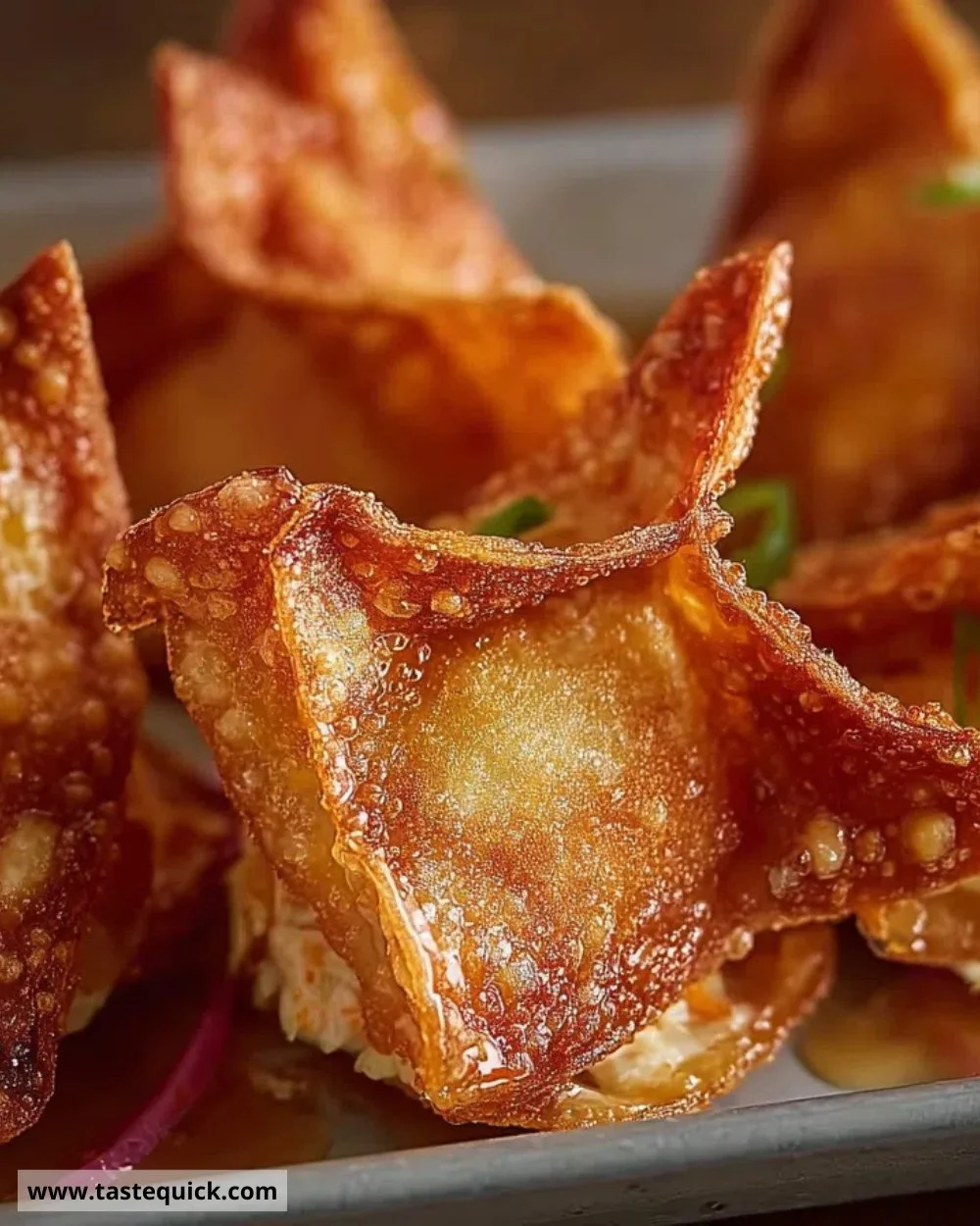 Crab Rangoon Melt featuring crispy wontons and creamy filling
