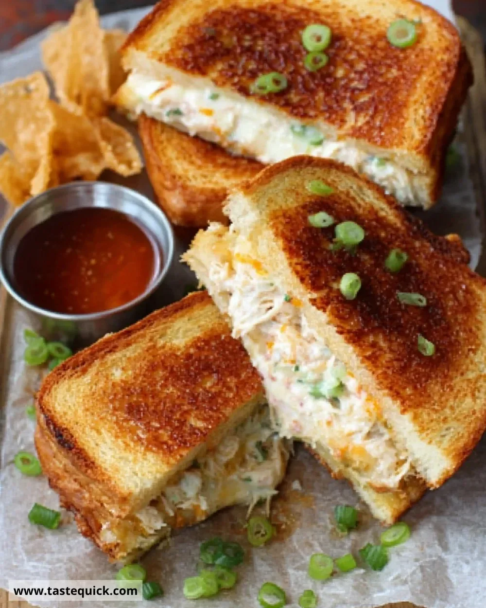 Delicious Crab Rangoon Melt with creamy filling and crispy edges served on a plate