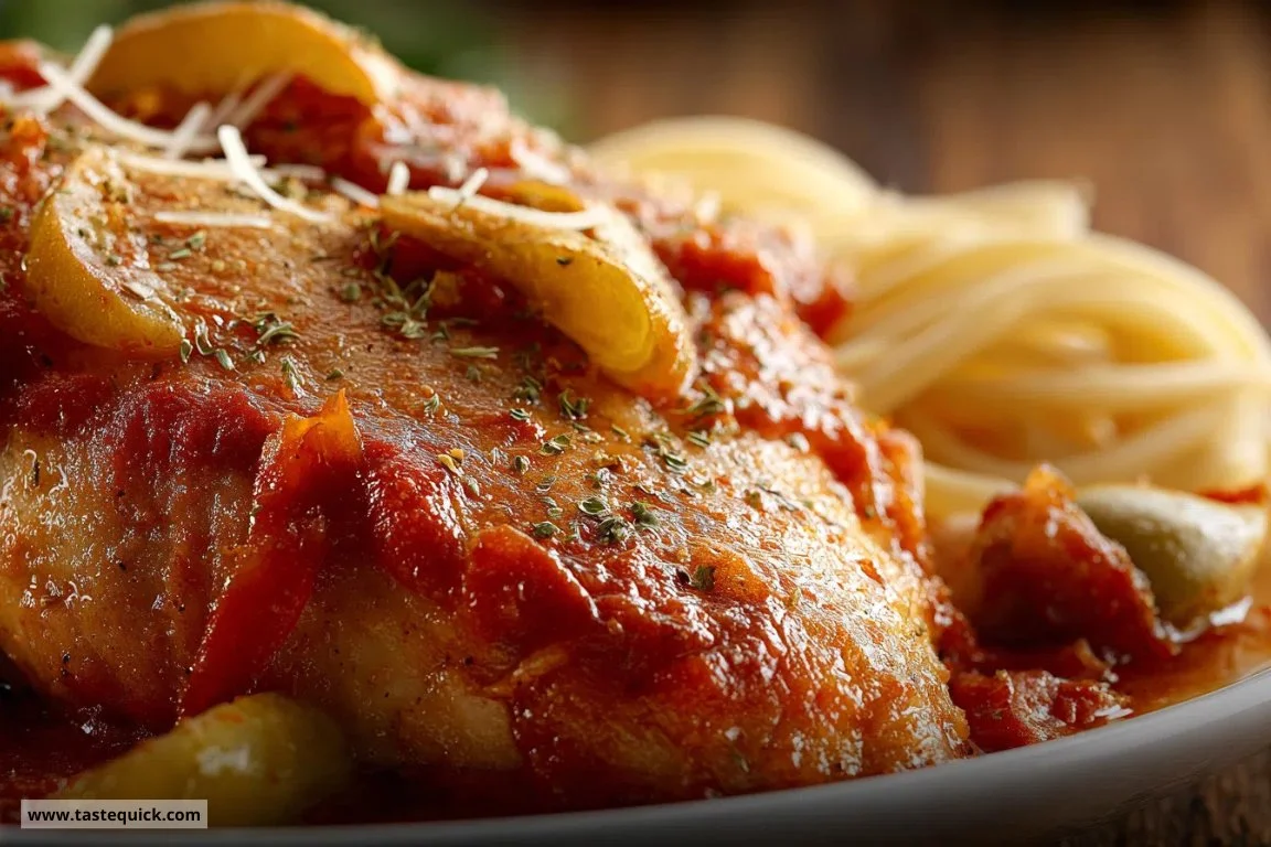 Delicious Slow-Cooker Italian Chicken ready to serve