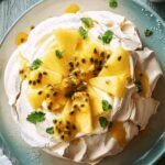 Vanilla Pavlova with Pineapple & Passion Fruit
