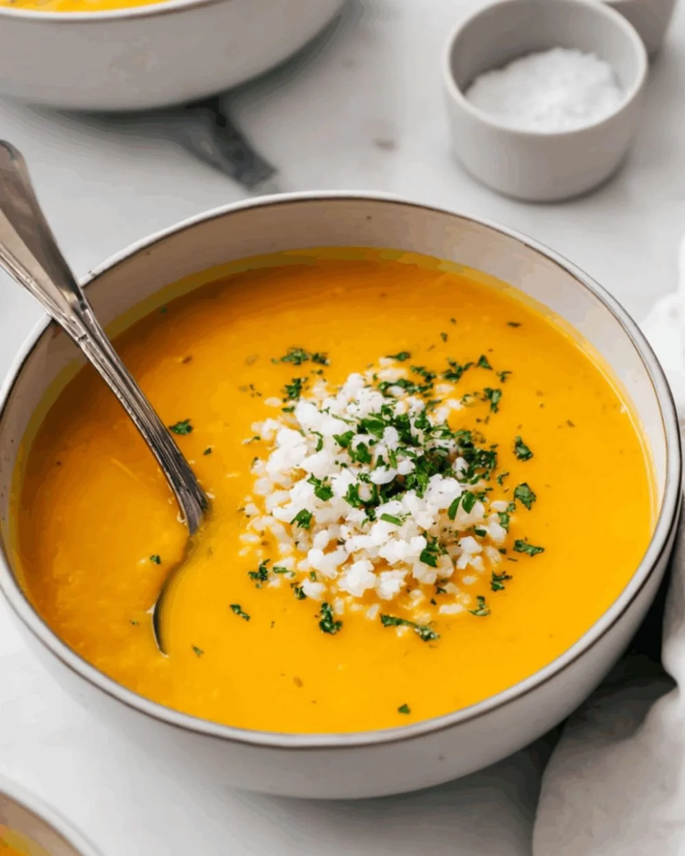 A bowl of Italian Penicillin Soup filled with fresh ingredients and rich flavors.