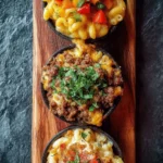 A delicious Mac and Cheese Flight featuring gourmet variations of mac and cheese.