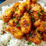 Plate of quick and easy honey garlic chicken with vegetables