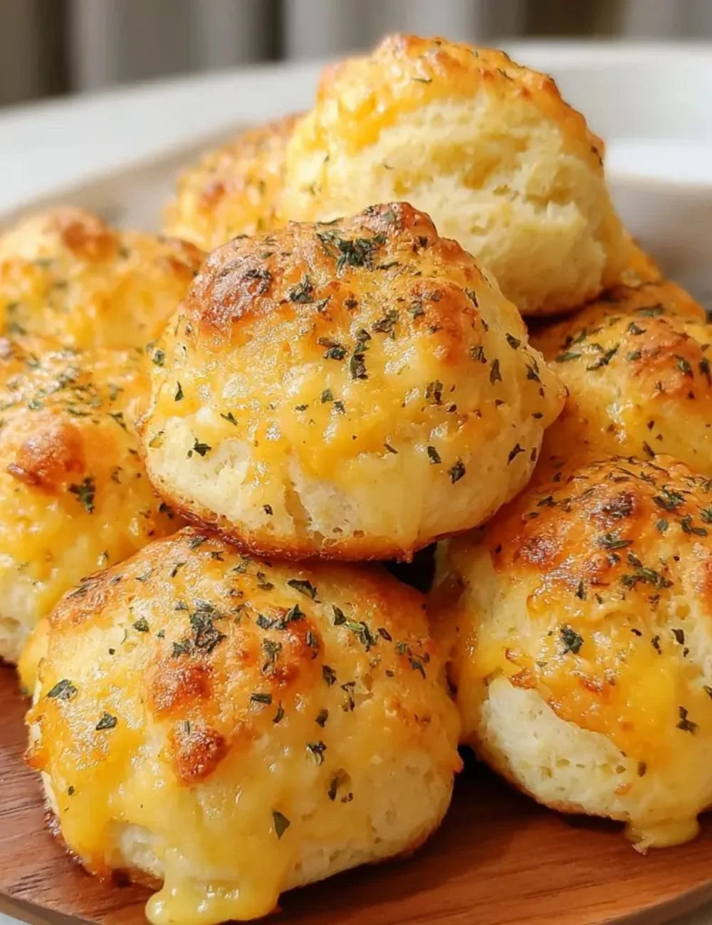 Air Fryer 3 Cheese Biscuit Bombs - cheesy, fluffy, and easy to make snack