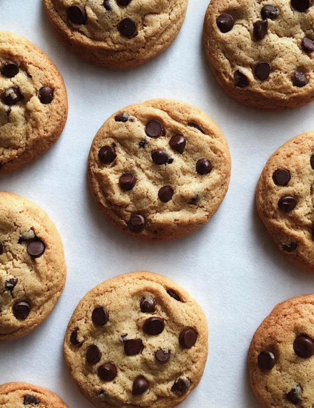 Delicious chocolate chip cookie croissants on a plate, ready to be enjoyed.