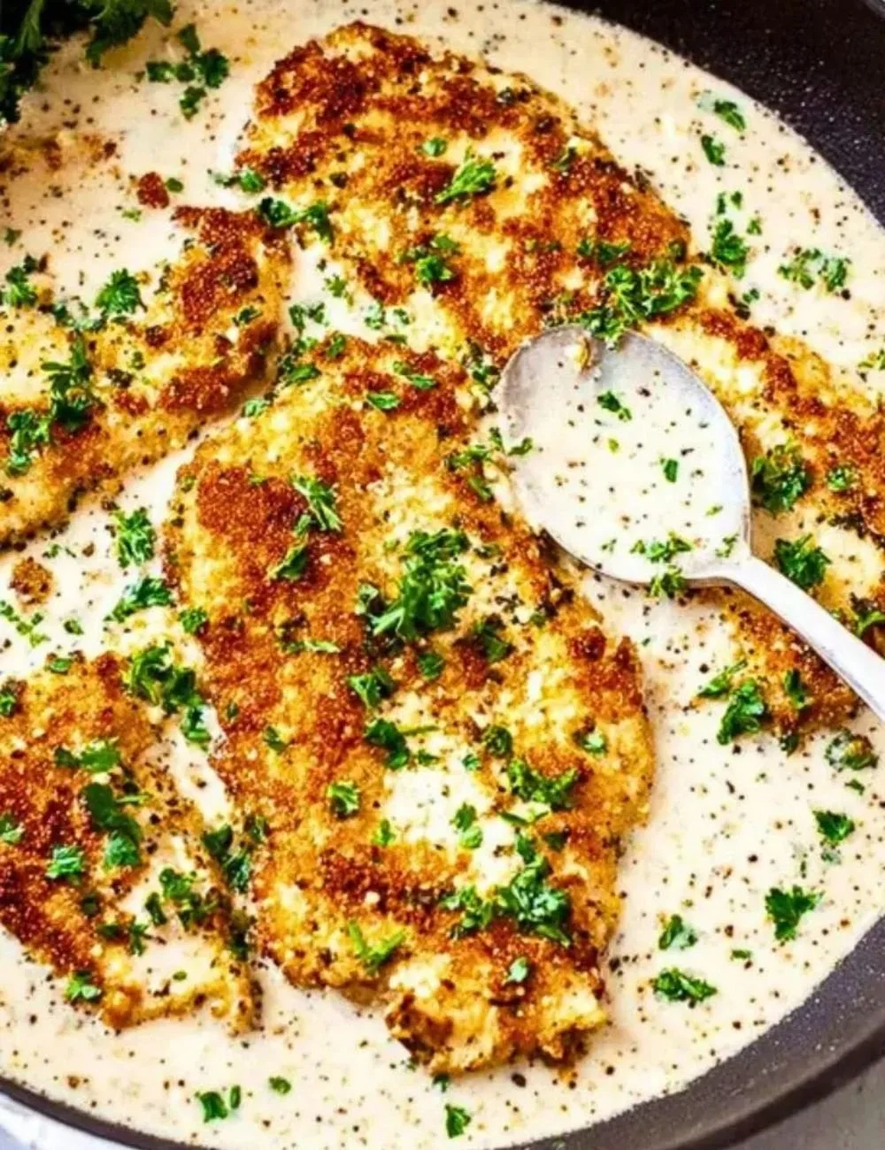 Delicious Garlic Parmesan Chicken cooked to perfection with a golden crust
