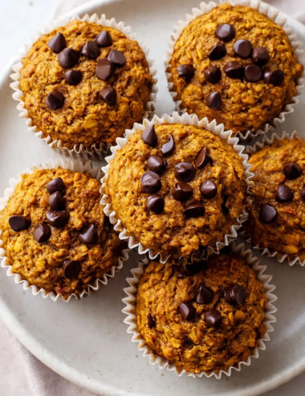 Healthy pumpkin muffins baked with nutritious ingredients