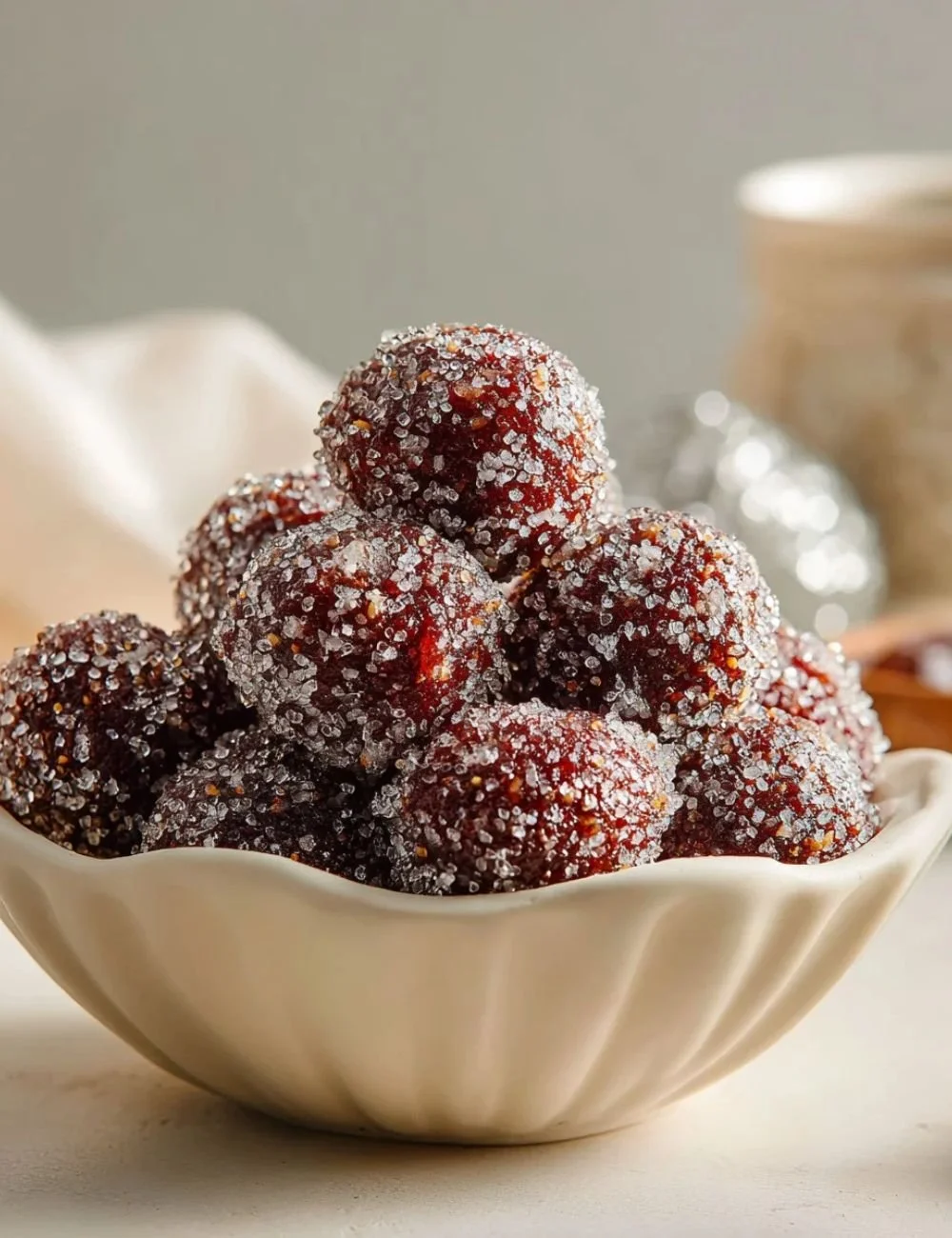 Melt-in-your-mouth sweet sugar plums ready to enjoy