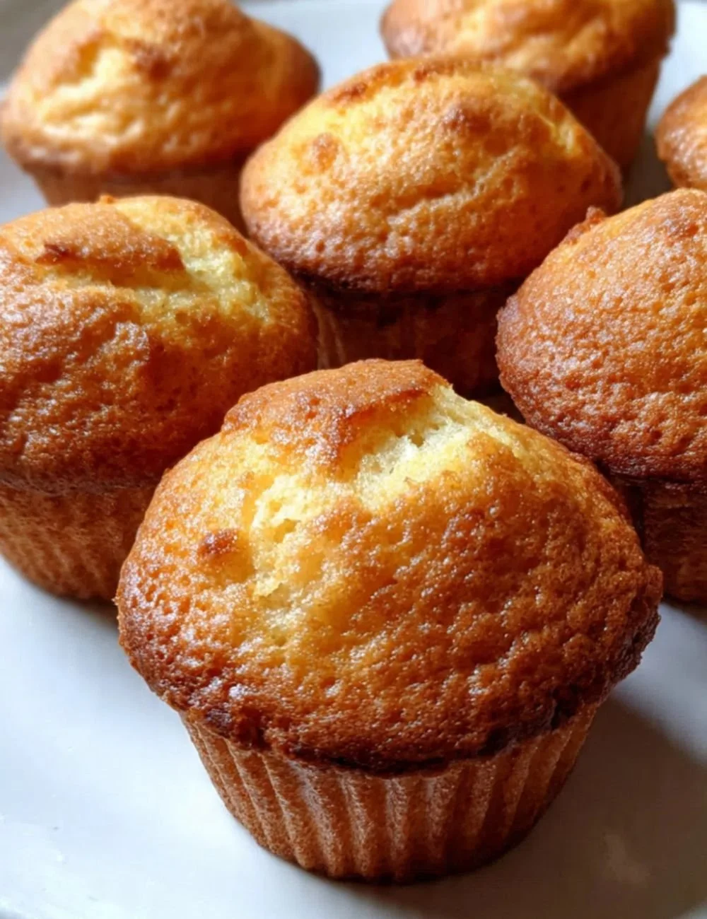 Freshly baked simple muffins in a variety of flavors on a cooling rack.