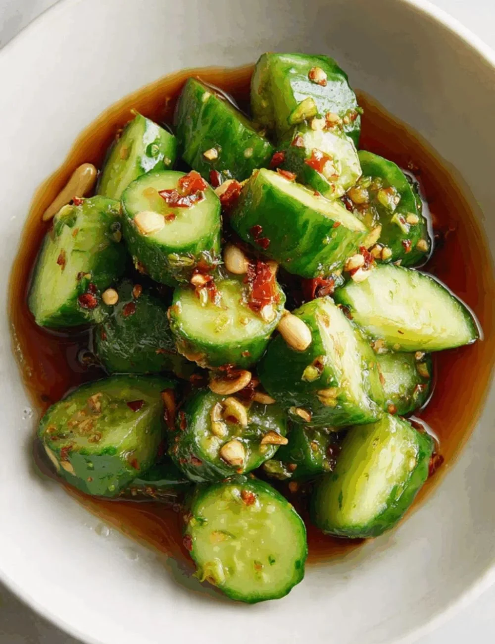 Delicious Smacked Cucumber Salad with vibrant ingredients