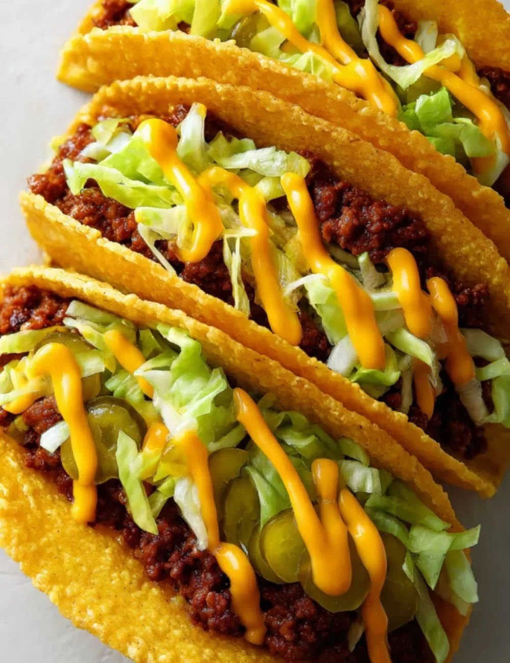 Delicious Smash Burger Tacos served with toppings and sauces