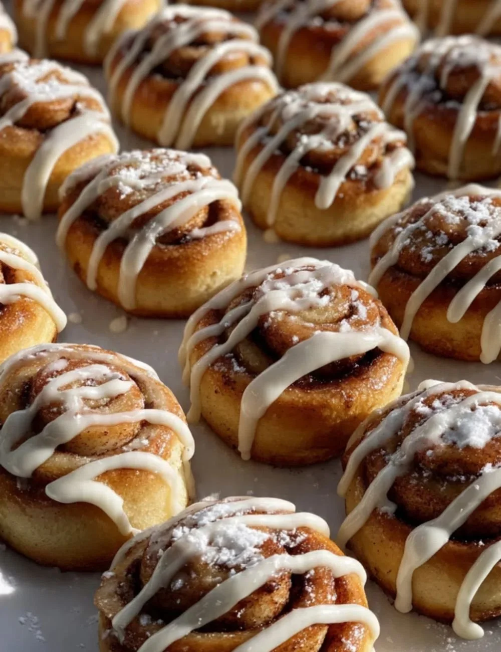 Delicious chocolate cinnamon roll bites ready to be enjoyed.