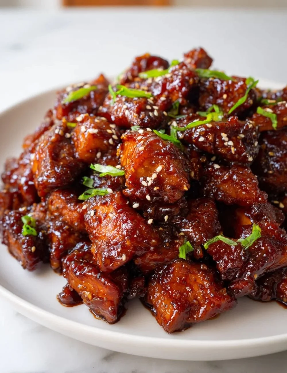 Crockpot Teriyaki Chicken served with vegetables and rice.