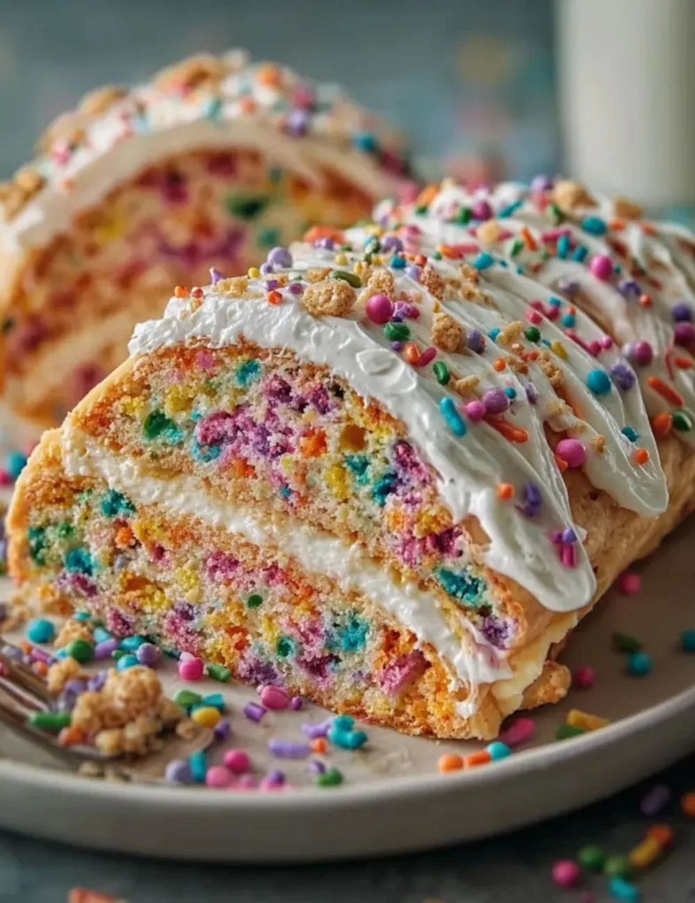 Chaos Style Confetti Birthday Cake with colorful sprinkles and frosting