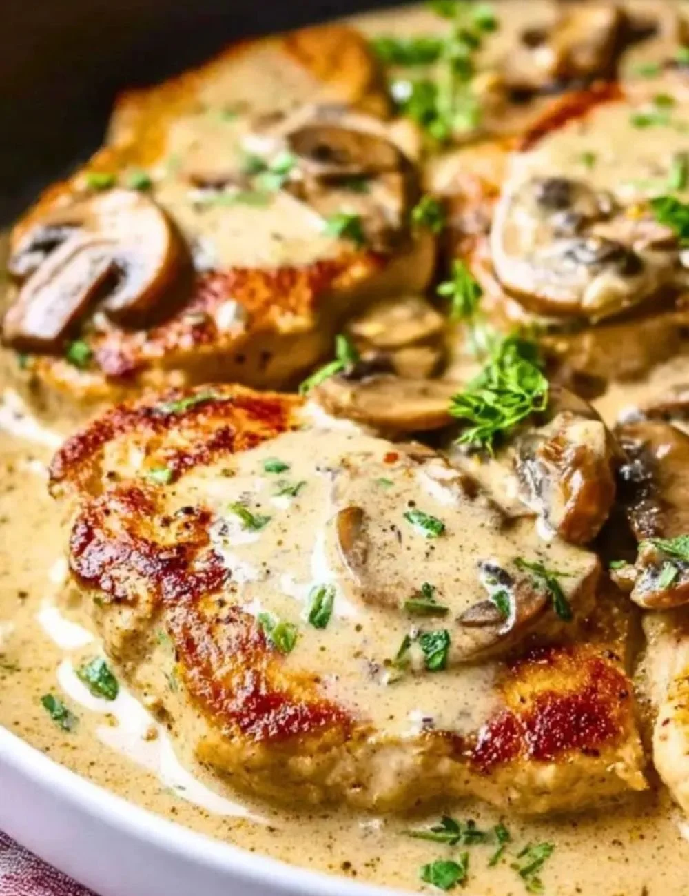 Delicious Easy Boursin Chicken dish with creamy sauce
