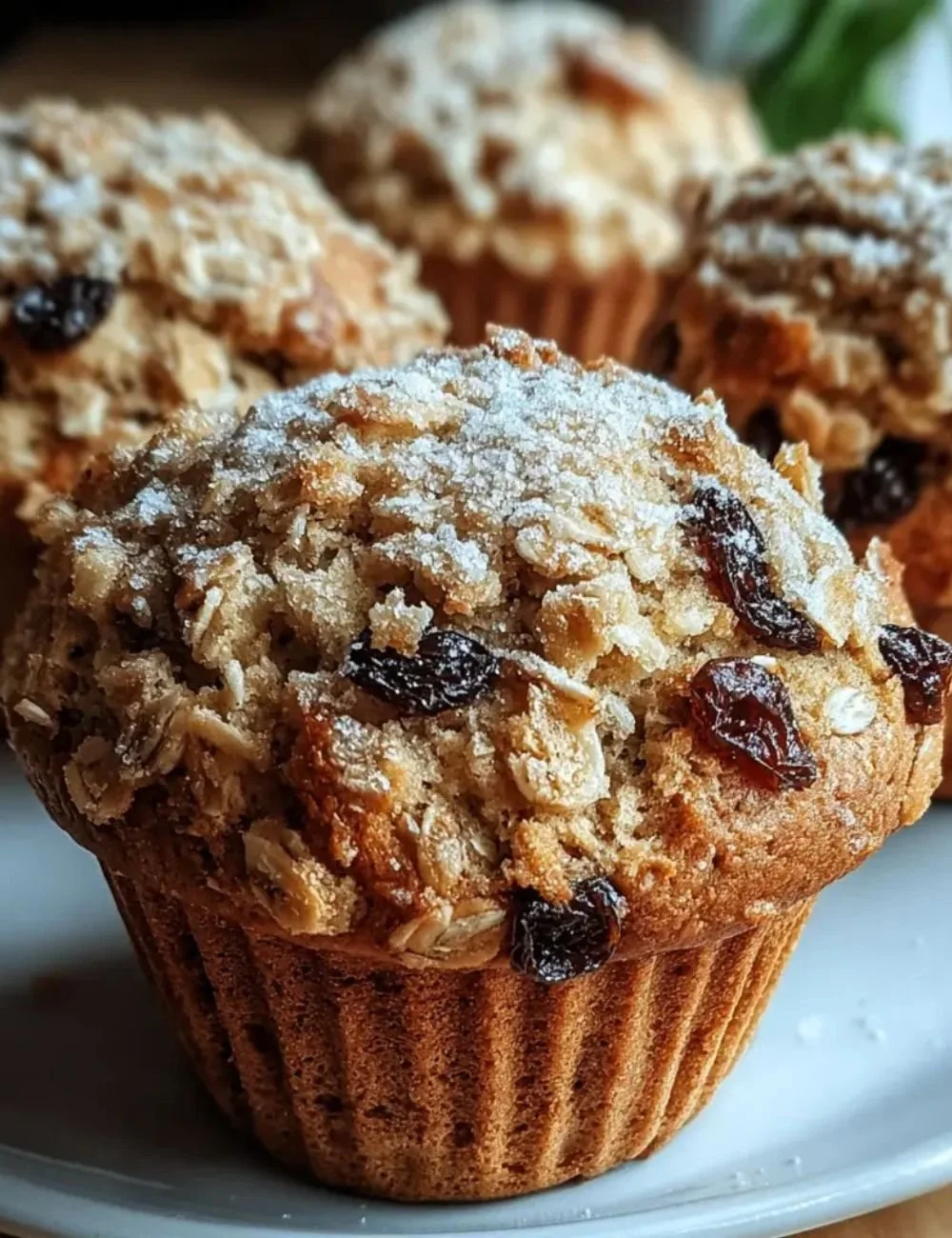 Delicious Irish Soda Bread Muffins on a wooden table