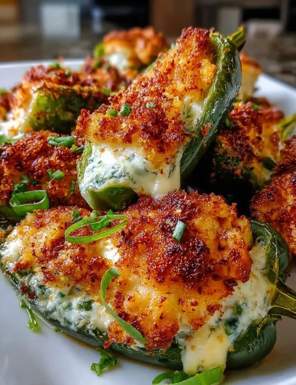 Delicious Spicy Cajun Crab Poppers served on a platter.