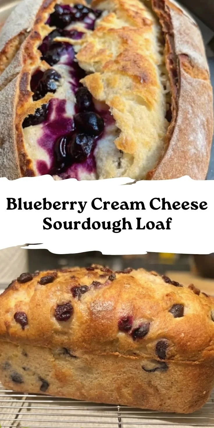 Blueberry Cream Cheese Sourdough Loaf