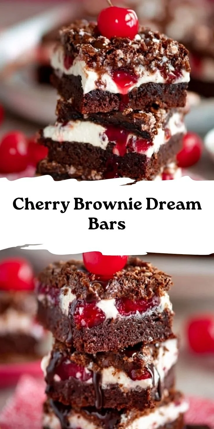 Cherry Brownie Dream Bars