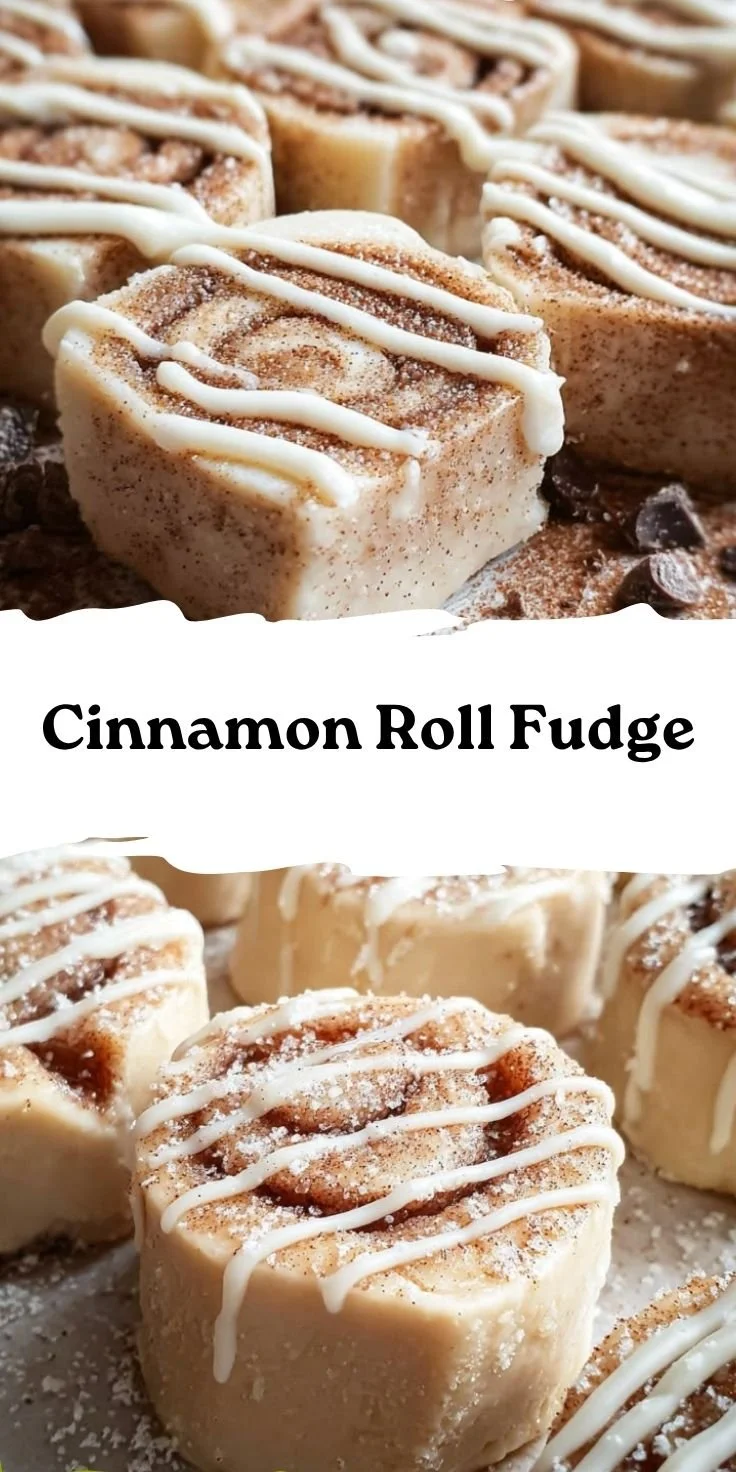 Cinnamon Roll Fudge