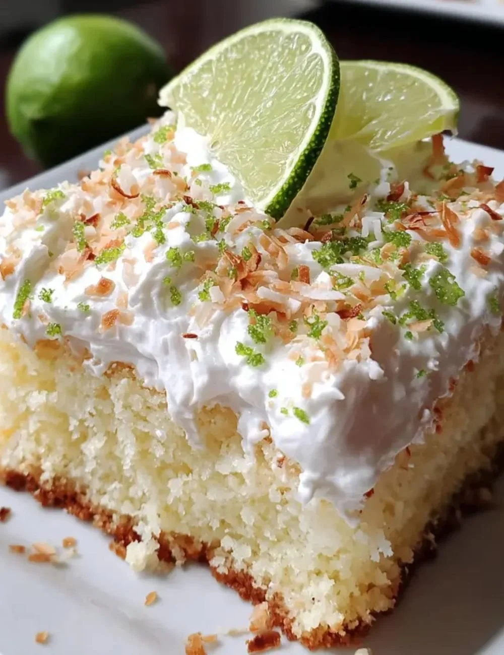 Coconut Lime Poke Cake