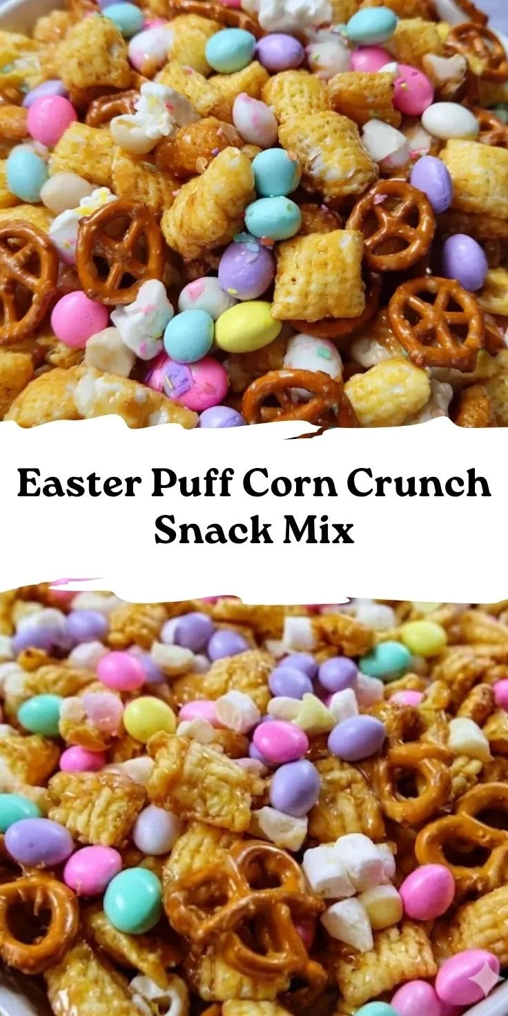 Easter Puff Corn Crunch Snack Mix