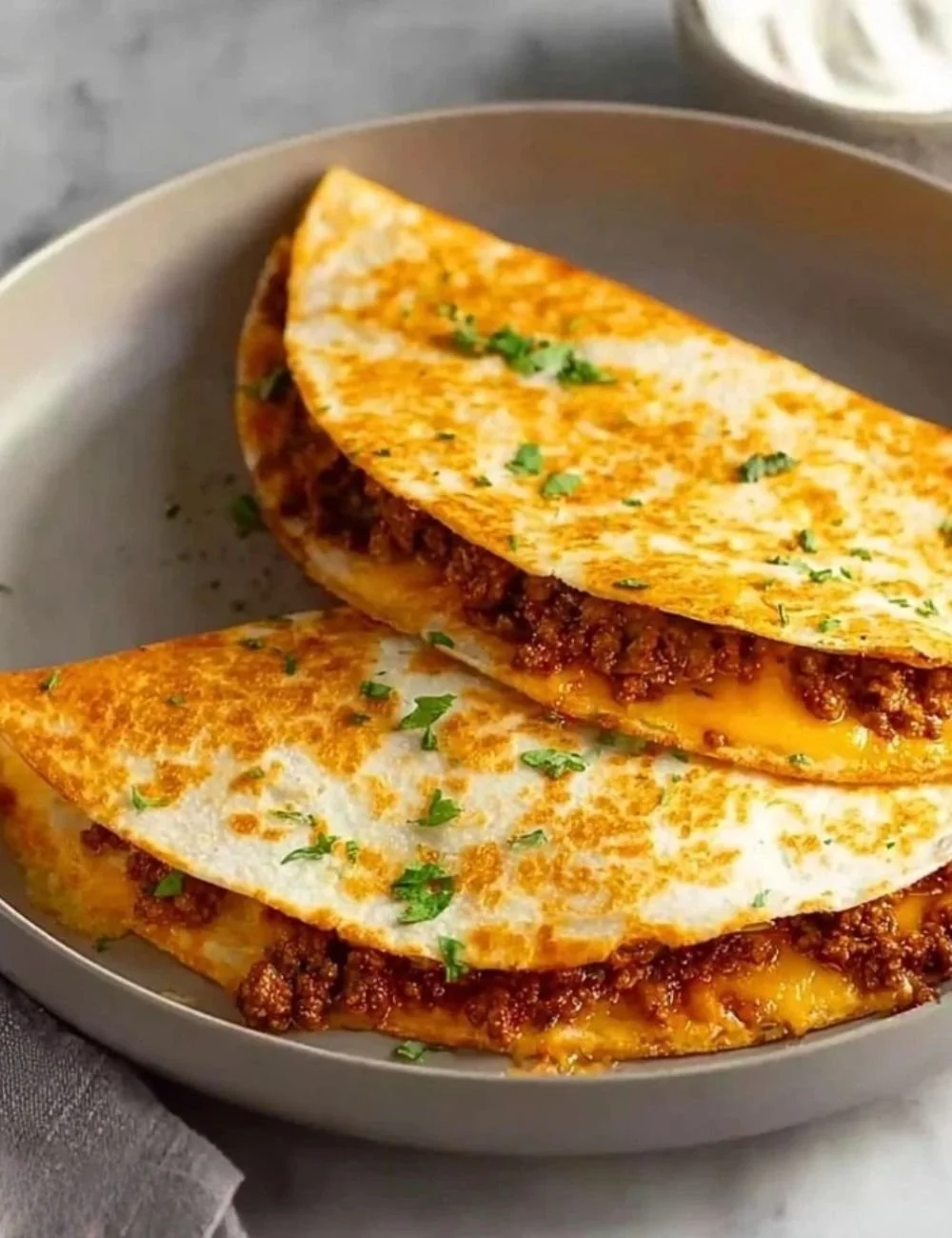 Easy Cheesy Ground Beef Quesadillas