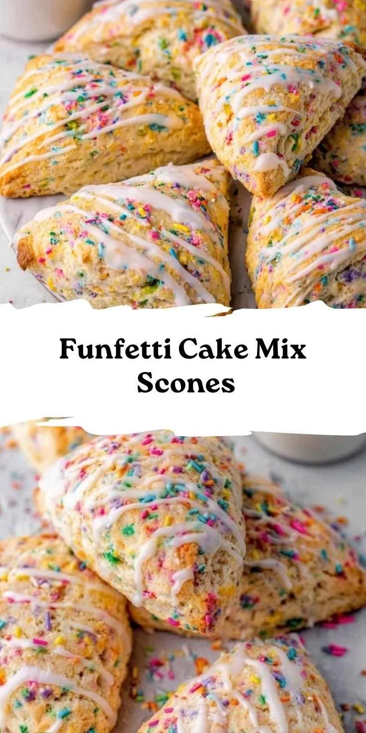 Funfetti Cake Mix Scones
