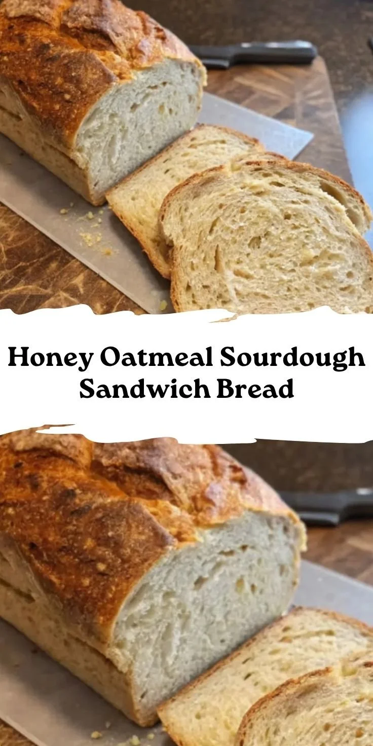Honey Oatmeal Sourdough Sandwich Bread