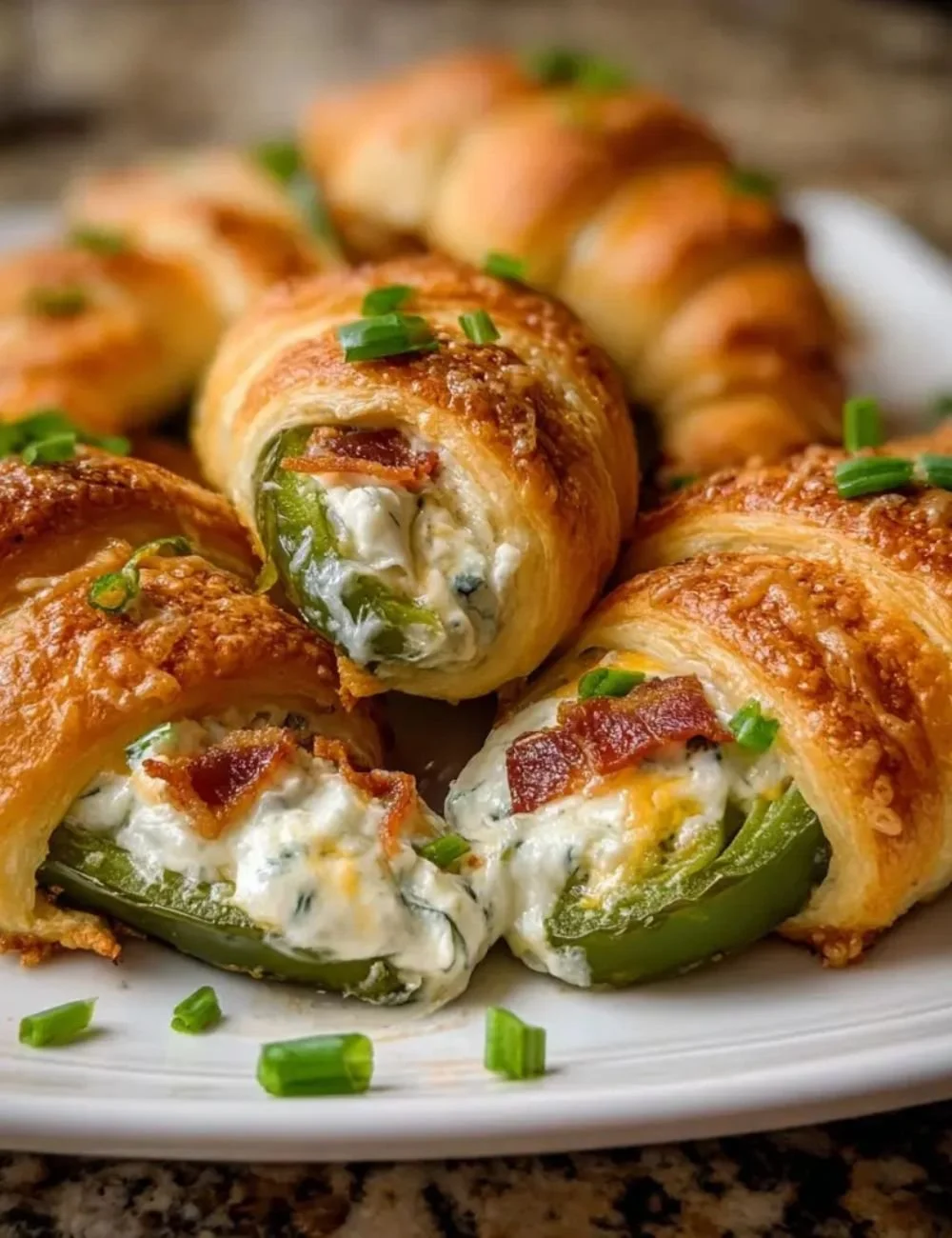 Delicious jalapeño crescent rolls served on a plate