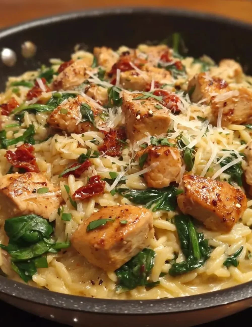 One Pan Marry Me Chicken dish featuring creamy sauce and herbs