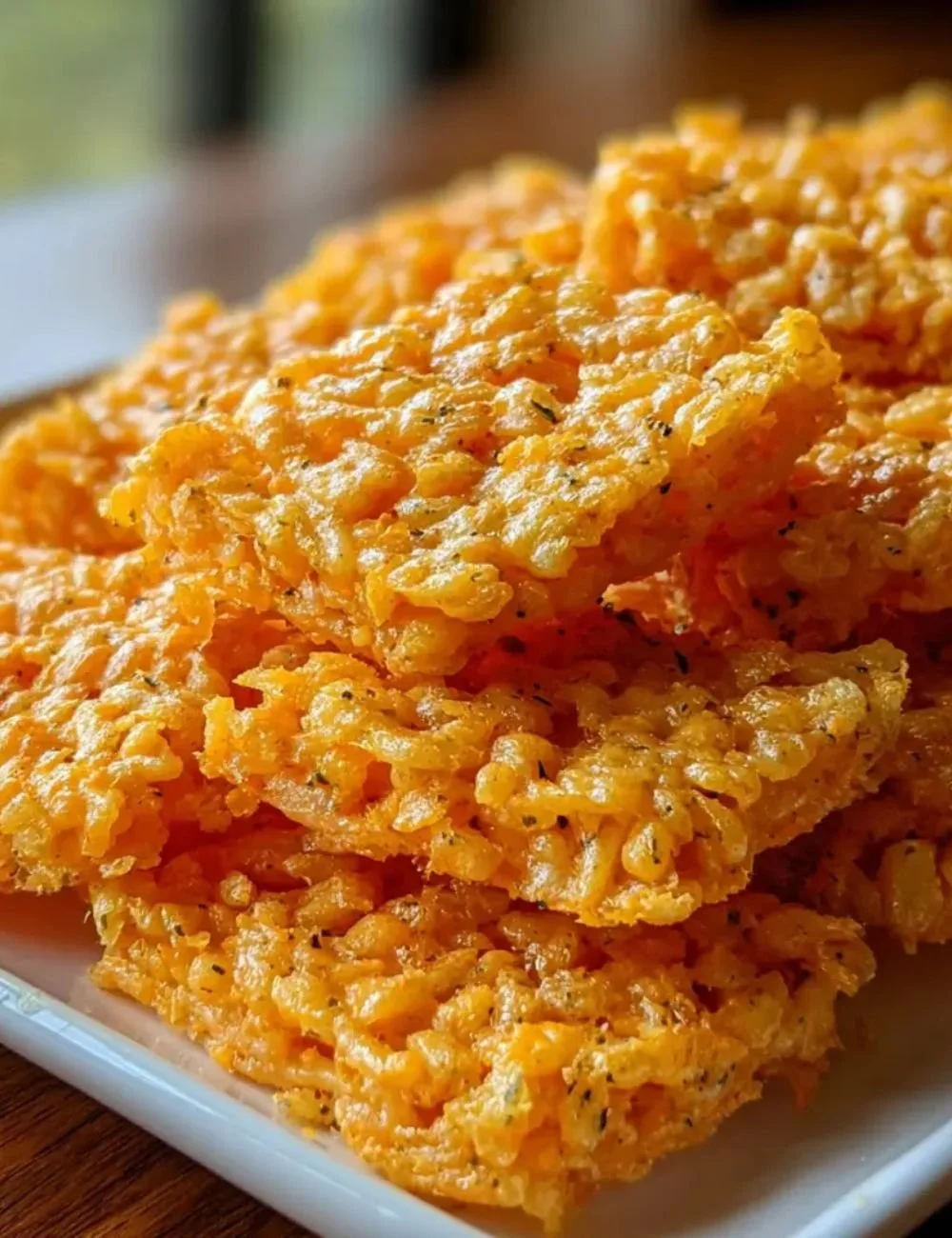 Rice Krispie cheddar crackers freshly baked and ready to enjoy
